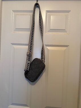 Grey Travelon Boho Crossbody Mini Quilted Bag